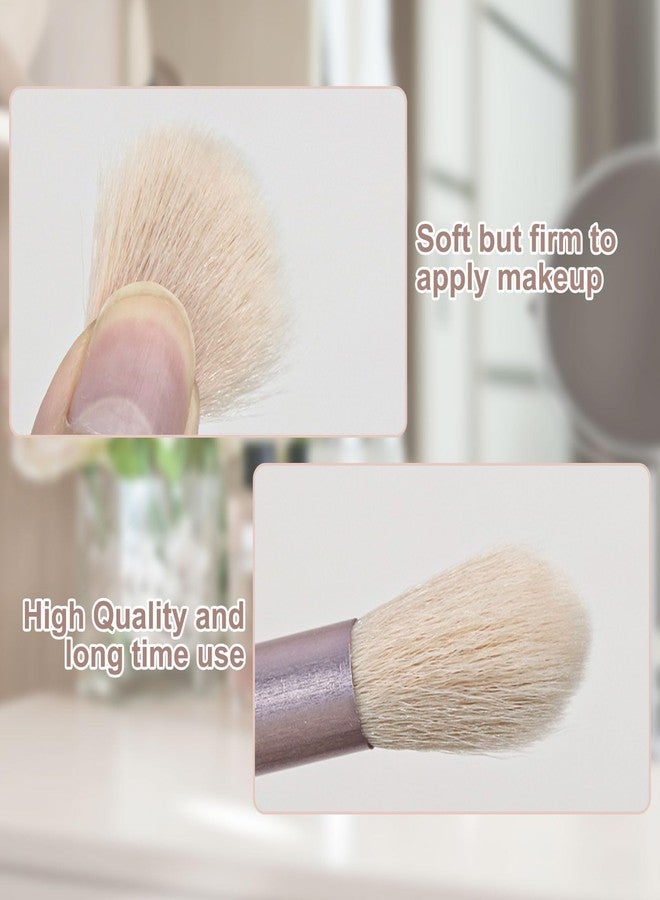 HDFCLUP 10 Sets Travel Size Makeup Brushes Set Mini Face Make up Brushes Brushes Bag for Makeup Party Favors Wedding Bridal Shower Favors Bridesmaid Gift Bachelorette Party Gift (lvory Beige, 10pc) - Image 3